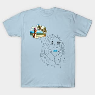 thinking about summer, beach, ice cream T-Shirt